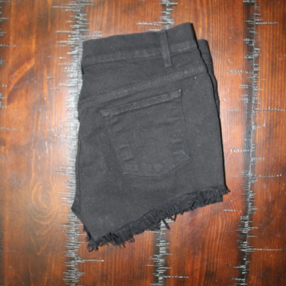 O2 Denim High Rise Black Jean Shorts - Picture 9 of 11